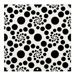 Dot Dots Round Black And White Banner And Sign 4  X 4  by Amaryn4rt