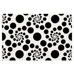 Dot Dots Round Black And White Banner And Sign 6  X 4  by Amaryn4rt