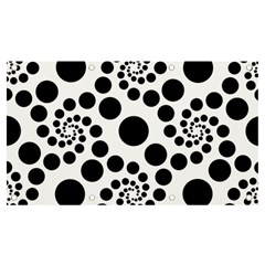 Dot Dots Round Black And White Banner And Sign 7  X 4  by Amaryn4rt