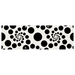 Dot Dots Round Black And White Banner And Sign 9  X 3  by Amaryn4rt