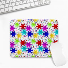 Snowflake Pattern Repeated Small Mousepad by Amaryn4rt