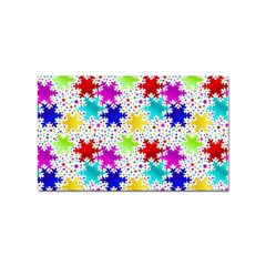 Snowflake Pattern Repeated Sticker (rectangular) by Amaryn4rt