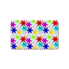 Snowflake Pattern Repeated Magnet (name Card) by Amaryn4rt