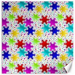 Snowflake Pattern Repeated Canvas 12  X 12  by Amaryn4rt