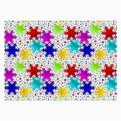 Snowflake Pattern Repeated Large Glasses Cloth (2 Sides) by Amaryn4rt