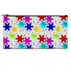 Snowflake Pattern Repeated Pencil Case by Amaryn4rt