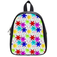 Snowflake Pattern Repeated School Bag (small) by Amaryn4rt