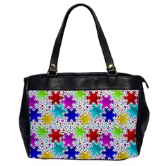 Snowflake Pattern Repeated Oversize Office Handbag by Amaryn4rt