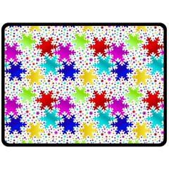 Snowflake Pattern Repeated Fleece Blanket (large) by Amaryn4rt