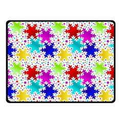 Snowflake Pattern Repeated Fleece Blanket (small) by Amaryn4rt