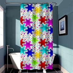 Snowflake Pattern Repeated Shower Curtain 36  X 72  (stall)  by Amaryn4rt