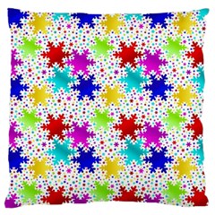 Snowflake Pattern Repeated Large Cushion Case (one Side) by Amaryn4rt