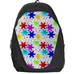 Snowflake Pattern Repeated Backpack Bag by Amaryn4rt