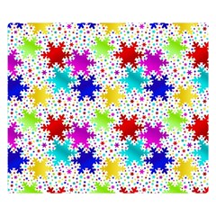 Snowflake Pattern Repeated Two Sides Premium Plush Fleece Blanket (small) by Amaryn4rt