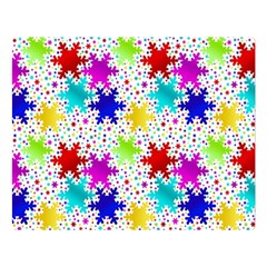 Snowflake Pattern Repeated Two Sides Premium Plush Fleece Blanket (large) by Amaryn4rt