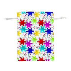 Snowflake Pattern Repeated Lightweight Drawstring Pouch (m) by Amaryn4rt