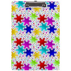 Snowflake Pattern Repeated A4 Acrylic Clipboard by Amaryn4rt