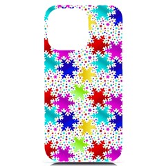 Snowflake Pattern Repeated Iphone 14 Pro Max Black Uv Print Case by Amaryn4rt