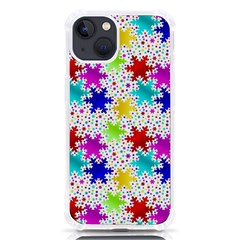 Snowflake Pattern Repeated Iphone 13 Tpu Uv Print Case by Amaryn4rt