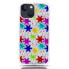 Snowflake Pattern Repeated Iphone 13 Mini Tpu Uv Print Case by Amaryn4rt