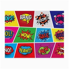 Pop Art Comic Vector Speech Cartoon Bubbles Popart Style With Humor Text Boom Bang Bubbling Expressi Small Glasses Cloth by Amaryn4rt