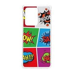 Pop Art Comic Vector Speech Cartoon Bubbles Popart Style With Humor Text Boom Bang Bubbling Expressi Samsung Galaxy S20 Ultra 6 9 Inch Tpu Uv Case by Amaryn4rt