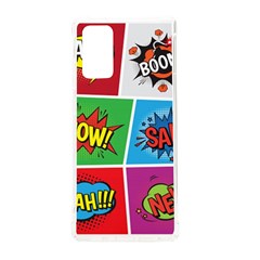 Pop Art Comic Vector Speech Cartoon Bubbles Popart Style With Humor Text Boom Bang Bubbling Expressi Samsung Galaxy Note 20 Tpu Uv Case by Amaryn4rt