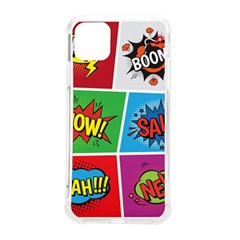 Pop Art Comic Vector Speech Cartoon Bubbles Popart Style With Humor Text Boom Bang Bubbling Expressi Iphone 11 Pro Max 6 5 Inch Tpu Uv Print Case by Amaryn4rt