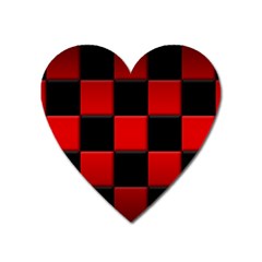 Black And Red Backgrounds- Heart Magnet by Amaryn4rt