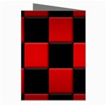 Black And Red Backgrounds- Greeting Cards (Pkg of 8) Right