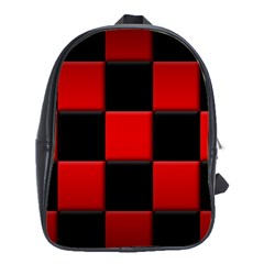 Black And Red Backgrounds- School Bag (xl) by Amaryn4rt