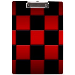 Black And Red Backgrounds- A4 Acrylic Clipboard by Amaryn4rt