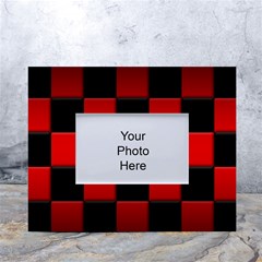 Black And Red Backgrounds- White Tabletop Photo Frame 4 x6  by Amaryn4rt