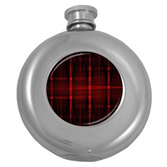 Black And Red Backgrounds Round Hip Flask (5 Oz) by Amaryn4rt