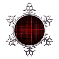 Black And Red Backgrounds Metal Large Snowflake Ornament by Amaryn4rt