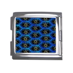 Blue Bee Hive Pattern- Mega Link Italian Charm (18mm) by Amaryn4rt