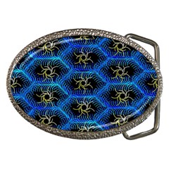 Blue Bee Hive Pattern- Belt Buckles by Amaryn4rt