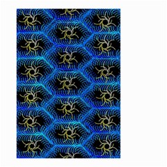 Blue Bee Hive Pattern- Small Garden Flag (two Sides) by Amaryn4rt