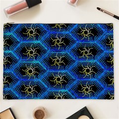 Blue Bee Hive Pattern- Cosmetic Bag (xxl) by Amaryn4rt