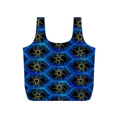 Blue Bee Hive Pattern- Full Print Recycle Bag (s) by Amaryn4rt