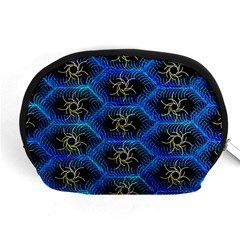 Blue Bee Hive Pattern- Accessory Pouch (medium) by Amaryn4rt