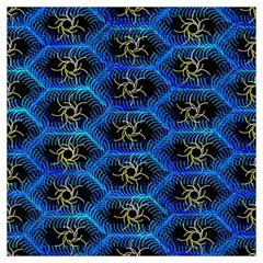 Blue Bee Hive Pattern- Lightweight Scarf 