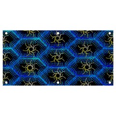 Blue Bee Hive Pattern- Banner And Sign 4  X 2  by Amaryn4rt