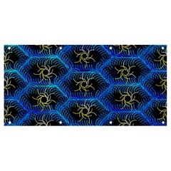 Blue Bee Hive Pattern- Banner And Sign 8  X 4  by Amaryn4rt