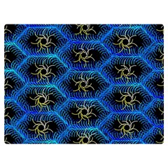 Blue Bee Hive Pattern- Two Sides Premium Plush Fleece Blanket (extra Small) by Amaryn4rt