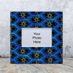 Blue Bee Hive Pattern- White Box Photo Frame 4  X 6  by Amaryn4rt