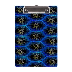 Blue Bee Hive Pattern- A5 Acrylic Clipboard by Amaryn4rt