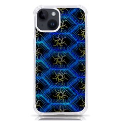 Blue Bee Hive Pattern- Iphone 14 Tpu Uv Print Case by Amaryn4rt