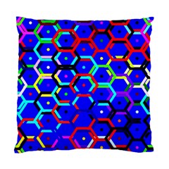 Blue Bee Hive Pattern Standard Cushion Case (two Sides) by Amaryn4rt