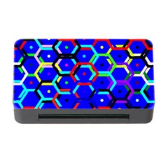 Blue Bee Hive Pattern Memory Card Reader With Cf by Amaryn4rt